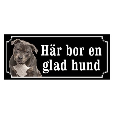 American bully grå/vit gammaldags stil emaljskylt hund