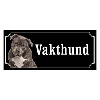 American bully grå/vit gammaldags stil emaljskylt hund