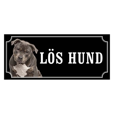 American bully grå/vit gammaldags stil emaljskylt hund