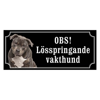 American bully grå/vit gammaldags stil emaljskylt hund