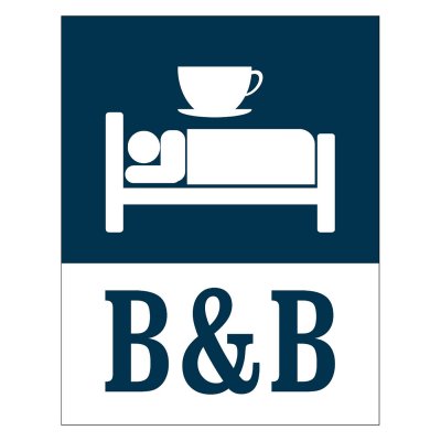 Bed & Breakfast – B&B skylt