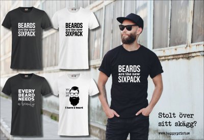 t shirt tee rolig tshirt till pappa på fars dag roliga tishor tee beards are the new sixpack beard skägg hipster tshirt med text