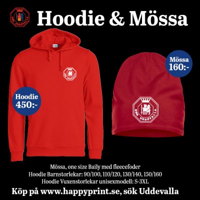 BMK Uddevalla Mössa röd med vitt tryck