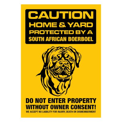 Boerboel skylt vakthund mastiff