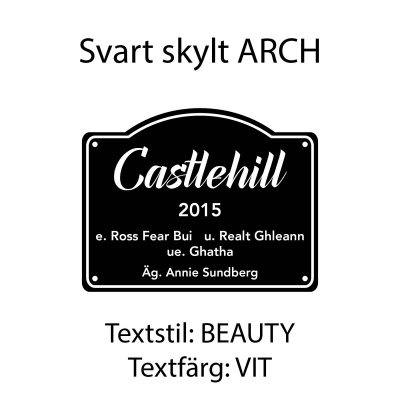 Boxskyltar, beauty arch