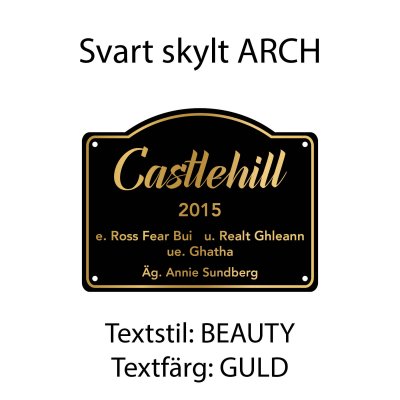 Boxskyltar, beauty arch