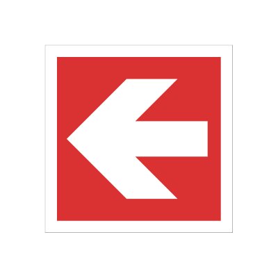 brandskylt brandredskapsskylt godkänd av arbetsmiljöverket pil vänster