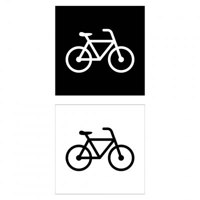 skylt cyklar grafiskt snygg skylt bostadsrättsförening