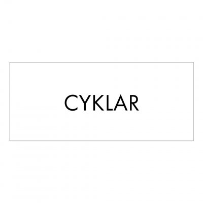 skylt cyklar grafisk stil bostadsrättsförening