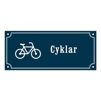 cyklar cykel skyltar gammaldags stil emalj