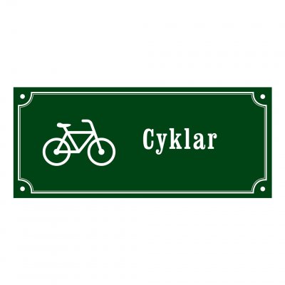 cyklar cykel skyltar gammaldags stil emalj