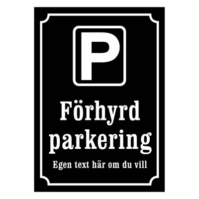 Förhyrd parkering - gammaldags stil - olika färger