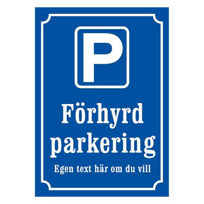 Förhyrd parkering - gammaldags stil - olika färger