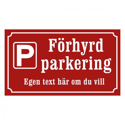 Förhyrd parkering - gammaldags stil - olika färger