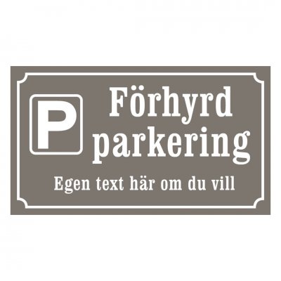 Förhyrd parkering - gammaldags stil - olika färger