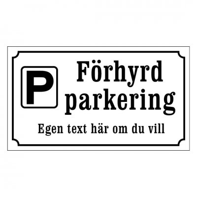 Förhyrd parkering - gammaldags stil - olika färger