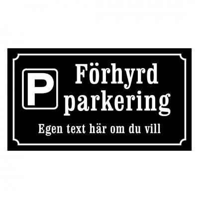 Förhyrd parkering - gammaldags stil - olika färger