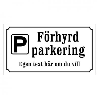 Förhyrd parkering - gammaldags stil - olika färger