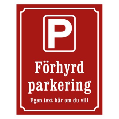 Förhyrd parkering - gammaldags stil - olika färger