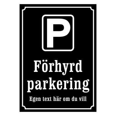 Förhyrd parkering - gammaldags stil - olika färger