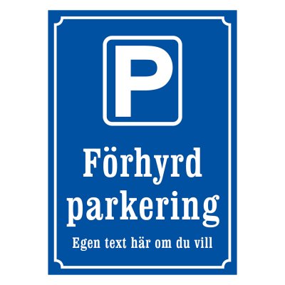 Förhyrd parkering - gammaldags stil - olika färger
