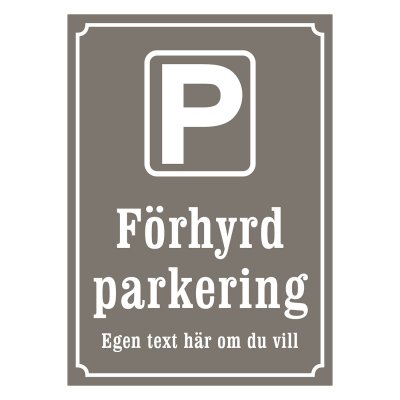 Förhyrd parkering - gammaldags stil - olika färger