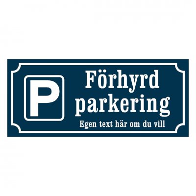 Förhyrd parkering - gammaldags stil - olika färger