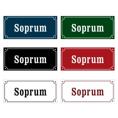 soprum skyltar gammaldags stil emalj
