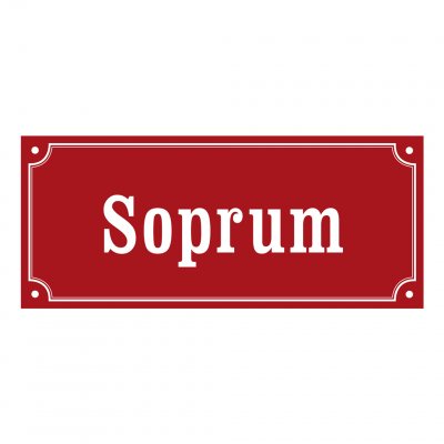 soprum skyltar gammaldags stil emalj