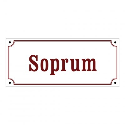 soprum skyltar gammaldags stil emalj