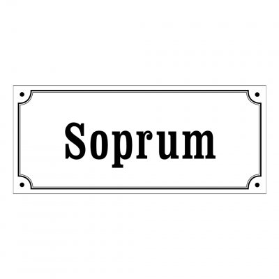 soprum skyltar gammaldags stil emalj