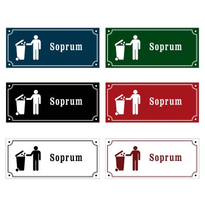 soprum skyltar gammaldags stil emalj