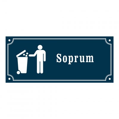 soprum skyltar gammaldags stil emalj