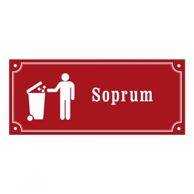 soprum skyltar gammaldags stil emalj
