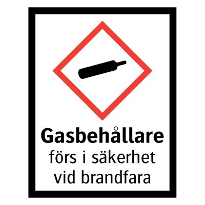 Gasbehållare förs i säkerhet vid brandfara
