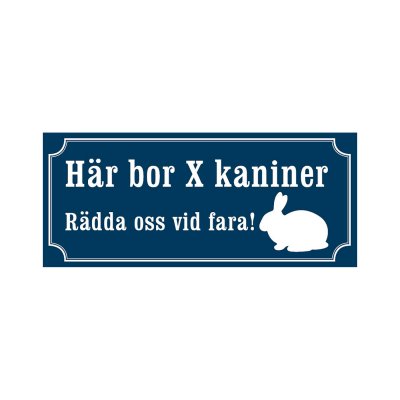 här bor 2 kaniner rädda oss vid fara att ha på dörren vid brand eller fara olycka