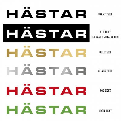 hästtransport dekal hästar olika storlekar och färger