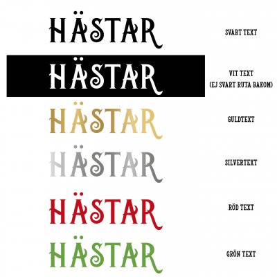 hästtransport dekal hästar olika storlekar och färger