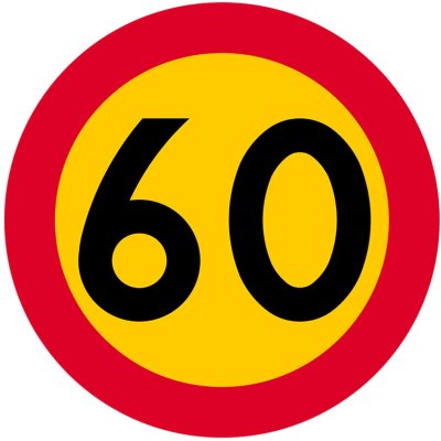 60 km hastighetsskylt privatpersoner
