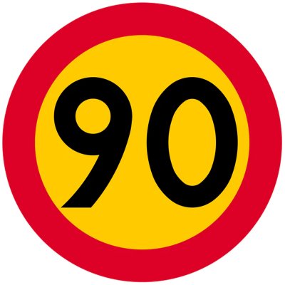 90 km hastighetsskylt privatpersoner