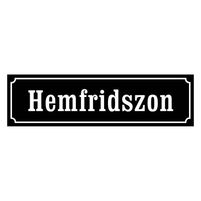 Hemfridszon skylt