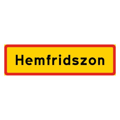 Hemfridszon skylt