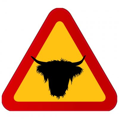 Highland cattle ko kossa transportdekal kor långhårig tjur