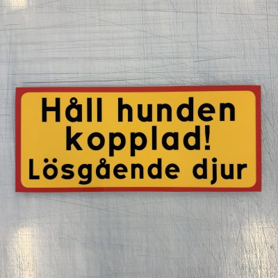 Fynd - Håll hunden kopplad, lösgående djur, reflekterande