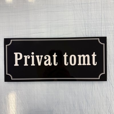 Fynd - Privat tomt - svart, reflekterande