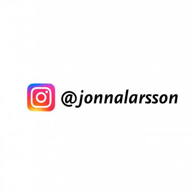 dekal eller klistermärke med instagramkonto