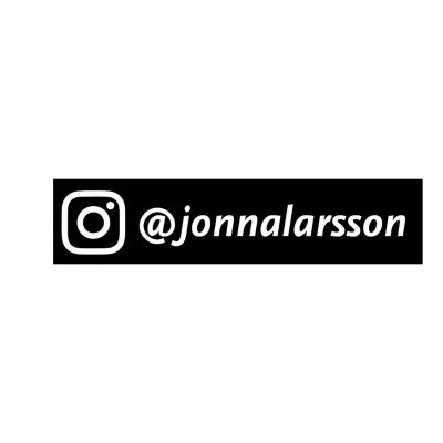 dekal eller klistermärke med instagramkonto