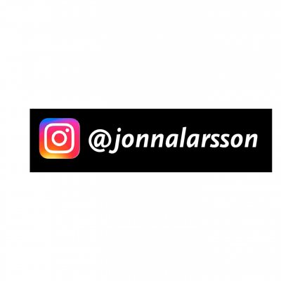 dekal eller klistermärke med instagramkonto