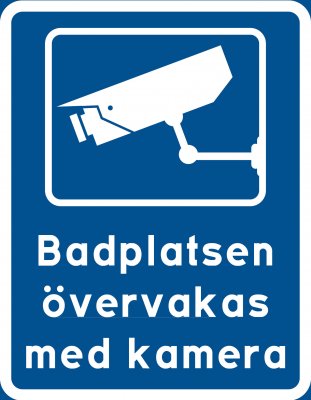 Kameraövervakning - all inspelning lämnas till polis skylt larm kamera kamerabevakning