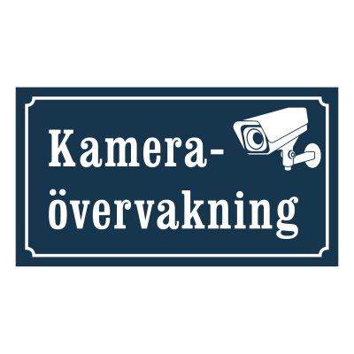 skylt kameraövervakning gammaldagsstil